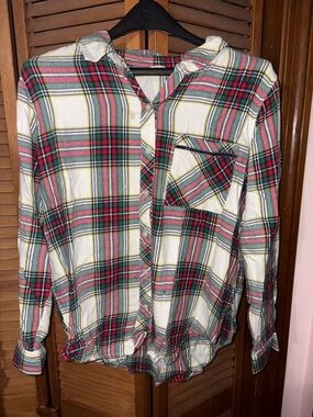 Aerie plaid sleep flannel.